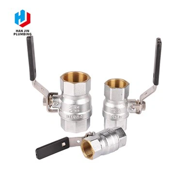 Mosazný kulový ventil s poniklovaným povrchem